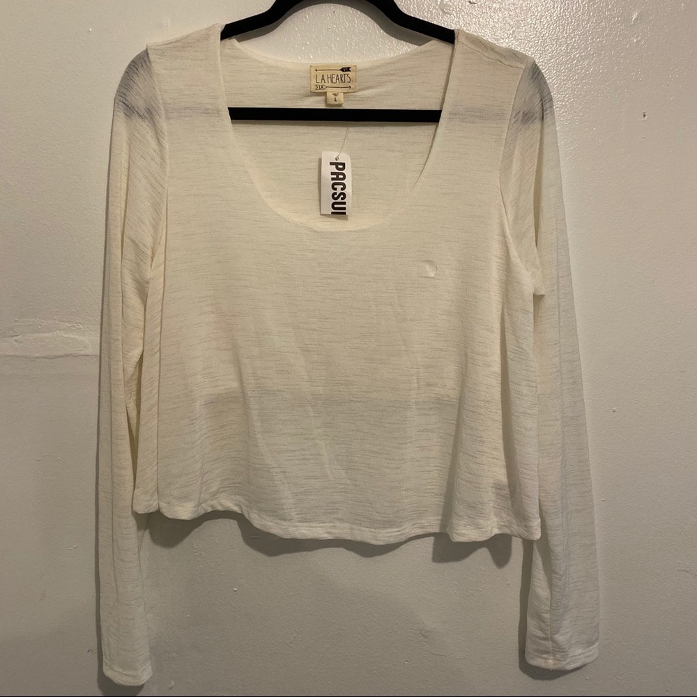 LA Hearts - Long Sleeve Crop